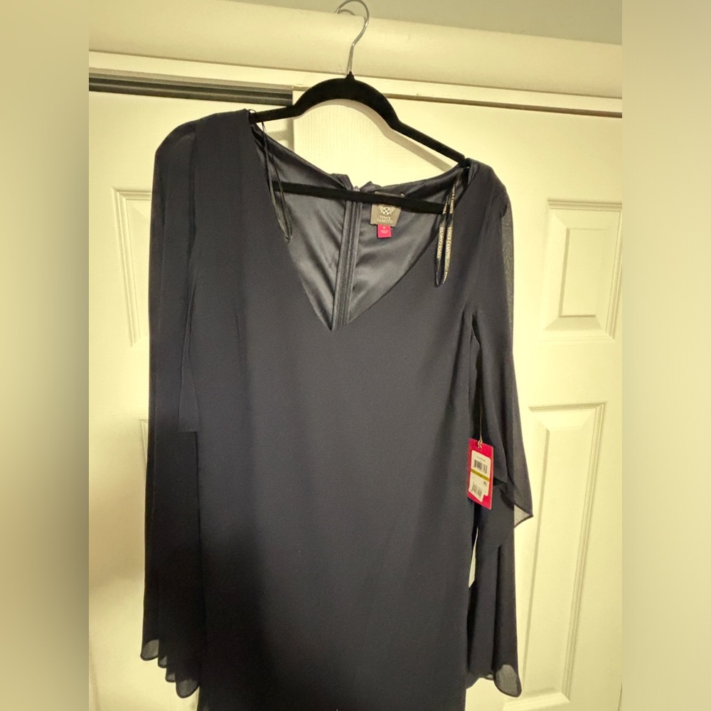 BNWT size 14 Vince camuto navy cape dress